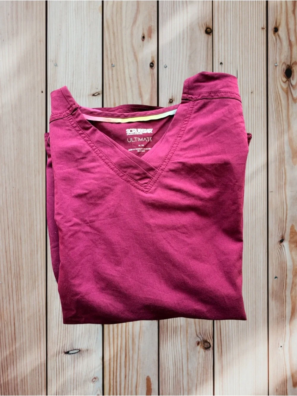 Scrubstar Women's Magenta V-Neck Scrub Set - Picture 3 of 5